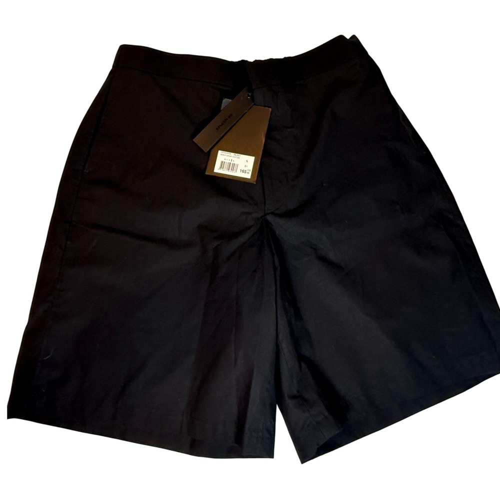 The Kooples Mens Black Heavy Crispy Cotton Shorts HSHO24003K Size L NWT